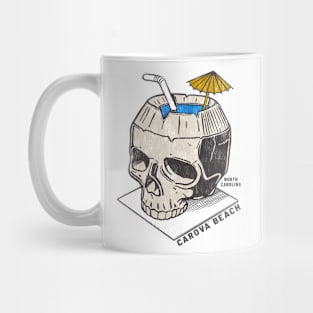 Carova, NC Summertime Vacationing Skull Drink Mug